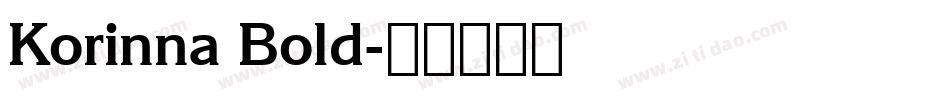 Korinna Bold字体转换